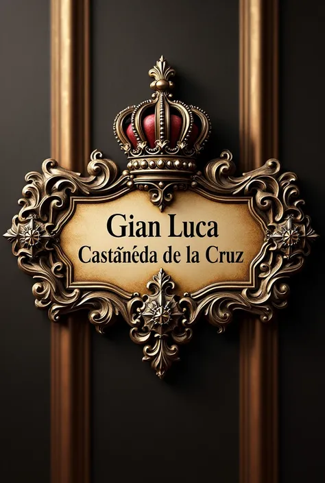 Name that says Gian Luca Castañeda De La Cruz and a crown 