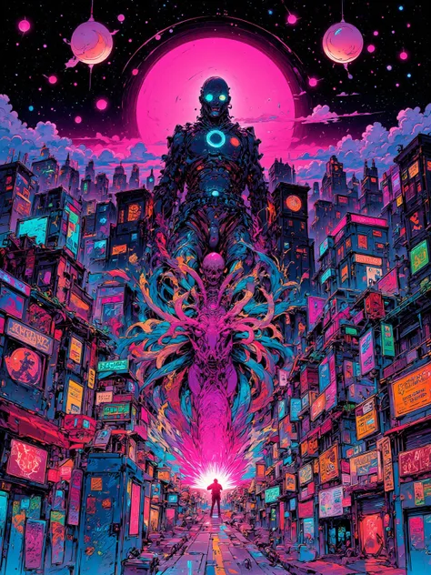     MONSTERS APPEARING IN SYNTHWAVE CITY ,  This picture looks like 々 TYPES OF MONSTERS ARE APPEARING , Mixed Art {x} Lovecraft and Synthwave Mixed Illustrations,Lovecraft Art ,HP Lovecraft Style, Space Horror Illustrations , Lovecraft Inspiration  , MIXED...