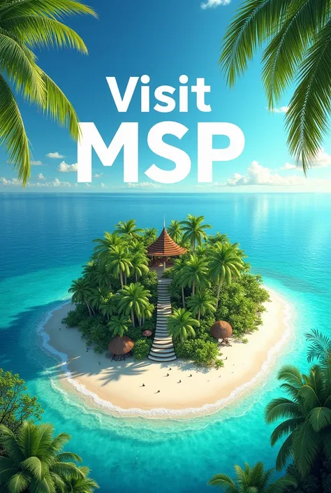 cover of a tourism company called Visit MSP, destined to travel to paradise island