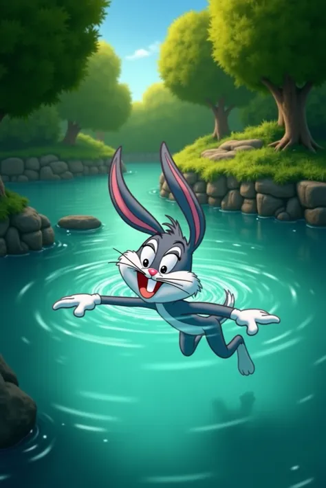 Bugs Bunny nadando 