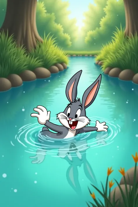 Bugs Bunny nadando 