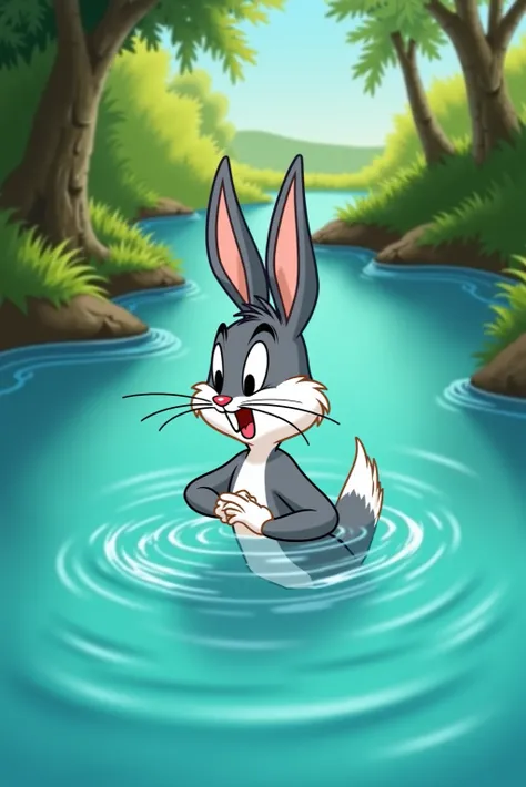 Bugs Bunny nadando 