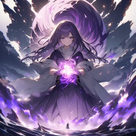 A dark purple flame with great power dwells in both hands、An 18-year-old woman who manipulates it。Her details are full of mysteries、It has enough power to stop a large-scale tsunami disaster by one person。