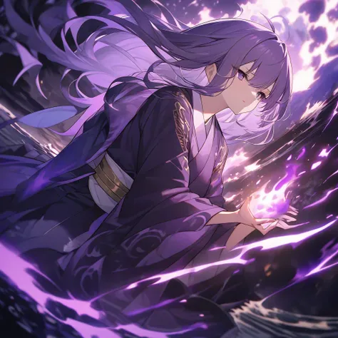 A dark purple flame with great power dwells in both hands、An 18-year-old woman who manipulates it。Her details are full of mysteries、It has enough power to stop a large-scale tsunami disaster by one person。