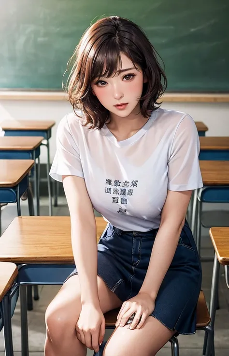 (((whole body)))、((( open both legs wide)))、female student   , navy colored clothing 、bob cut
((( Masterpiece))), ((  top quality)), (( 複雑な Details)), ((  super realistic realism )), ,  mature woman,   mature woman,   see through,    high definition  , ill...