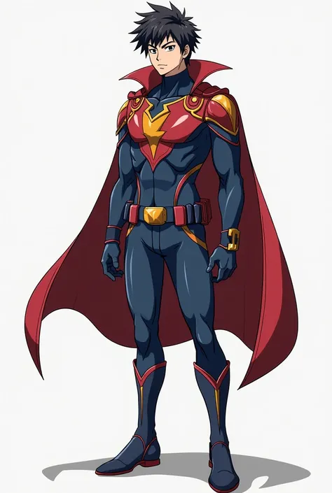 Create an image of a superhero uniform for the anime Boku no Hero, matching the superpower 'wind manipulation'.

REQUIREMENTS!: Do not use any character as a base, do not make uniforms that have already been created or with colors similar to one. Please ma...