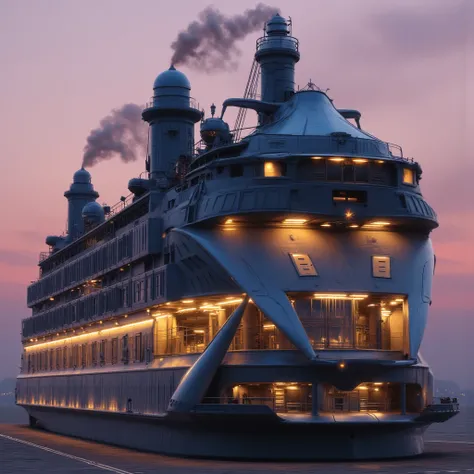 Super large cruise ship with the world's largest steam engine


