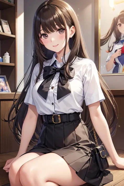  anegasaky no、 glossy brown hair ,   height twintail 、 (  beautiful brown eyes  、Sparkling Eyes, fine grain)、smile、 super detailed eyes、 highly detailed faces at a pachinko parlor,   Extremely Detailed Eyes ,


( Masterpiece, top quality, high resolution, ...