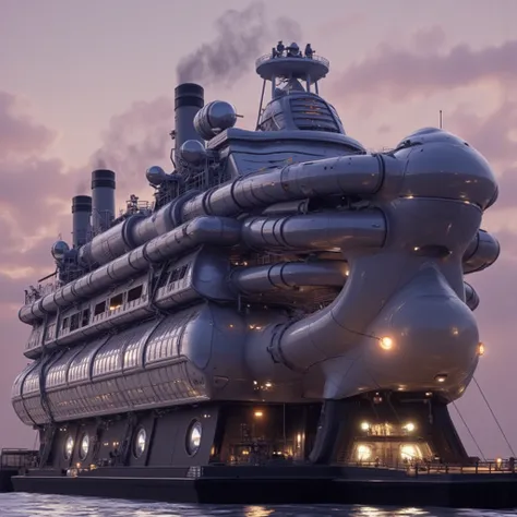 Super large cruise ship with the world's largest steam engine


