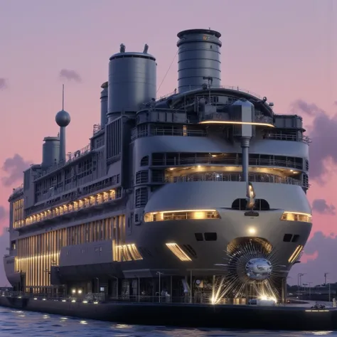 Super large cruise ship with the world's largest steam engine


