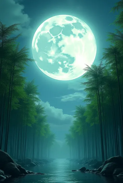 The giant moon and bamboo groves