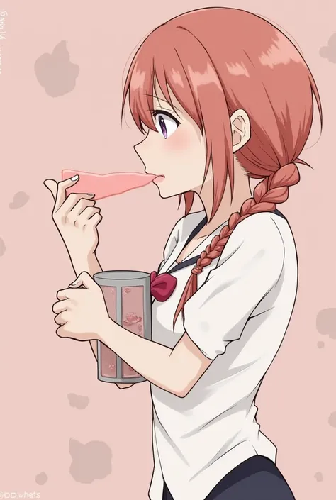 Make me a pic of anime girl swallowing sperm !