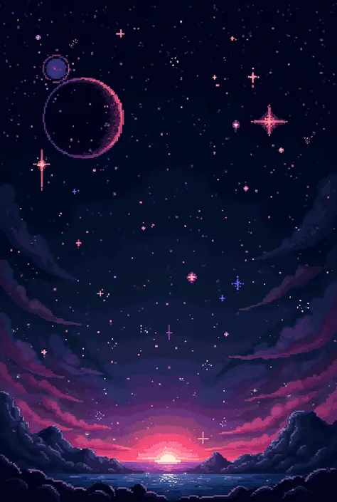 pixel art, Pixel.  universe, space, Vacuum . Background, Bottom, wallpaper