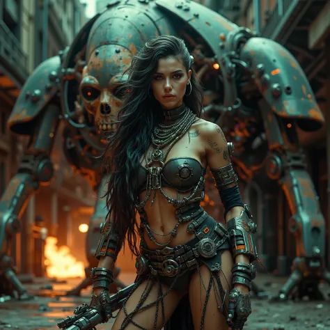 cinematographic photograph using rule of thirds and composition on planes Photo 3 / 4 takes over the entire body , beautiful and sexy naked woman , young Mexican woman of incomparable Latin beauty , top model, Elegant and sexy gothic nude with small...