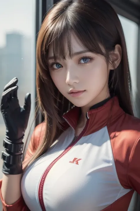 (8k, top quality, masterpiece:1.2), ultra detail, masterpiece, Realistic Lighting ,masterpiece, top quality, masterpiece, Official Art, extremely detailed CG、 unity 8k wallpaper , beautiful eyes in every detail , light on face, One Girl , Asuka, upper body...