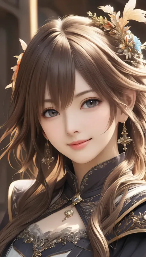 Final Fantasy Style , Takahashi Kazunari's masterpiece,  Depiction of a face expressed down to the smallest detail,  Detailed Eyes 、Detailed faces、A masterpiece of hair drawn down to the smallest detail ,  top quality,  illustration ,  Super Detail,  fine ...