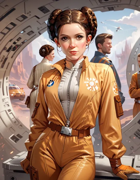 leiaxl, princess leia, jumpsuit, unzipping jumpsuit, aboard the millennium falcon