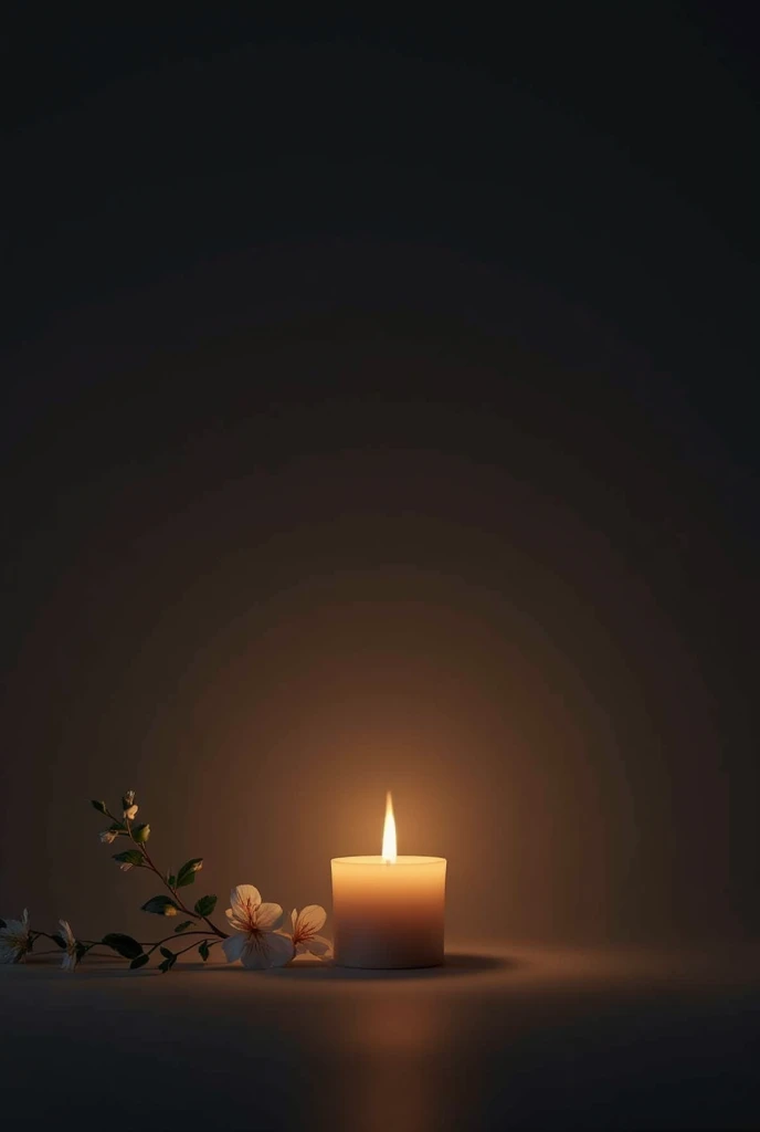 My mother died. I'd like to make a facebook post and i need a picture with a candle suggesting this event. Mourning. I want it to be simple and elegant, nothing fancy. Can you do that for me please?

