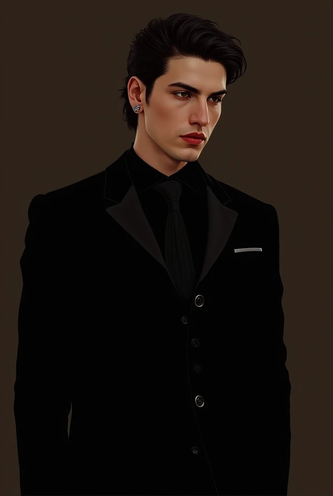 Of course, Here I give you a detailed proposal for a romantic dark look for you and Amala!

---

For you (Sonneillon , with an elegant demonic vibe)

I wore a: All-black velvet or satin outfit, fitted and elegant.

shirt: Black or burgundy, without tie. Sl...