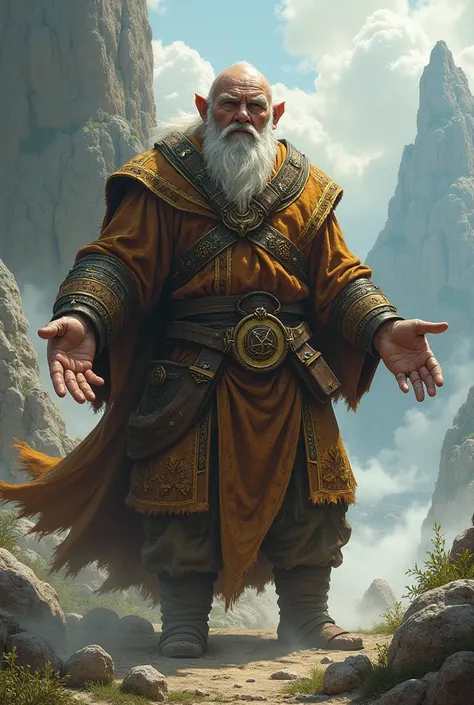 generate a image of Dwarf Monk Warrior of the Elements