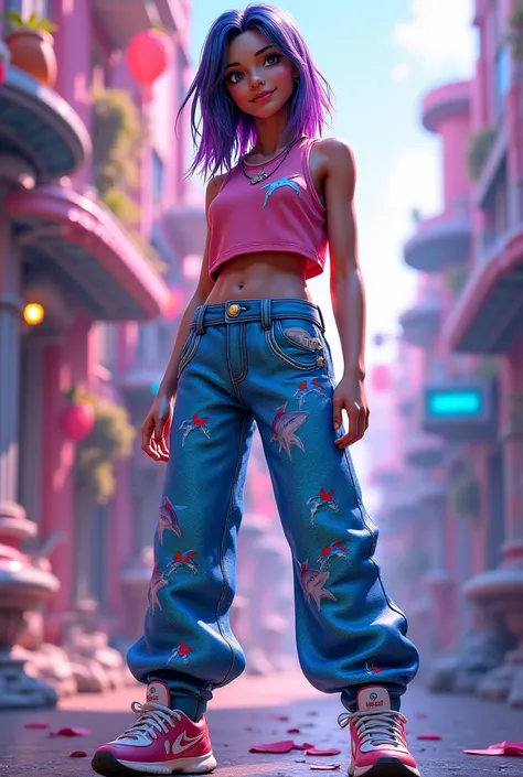 Wear dolphin pants to a character named Lexi in a game called League of Legends