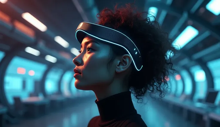 “A sleek neural headband with glowing brainwave animations, futuristic design, ultra-realistic, 4K, high-tech, cinematic lighting.”