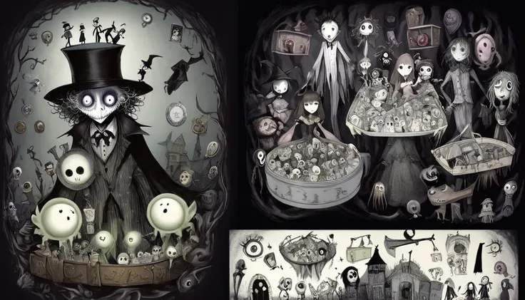     Tim Burton's style、The Box of Mystery、The person who opens