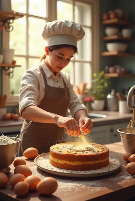 Making a cake