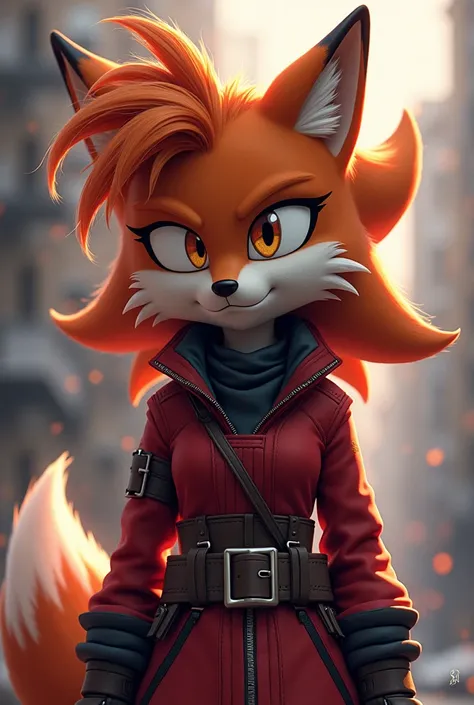 sonic the hedgehog by on devite, a raytraced image inspired by Leiko Ikemura, trending on deviantart, furry art, female rouge assassin, art of silverfox, tonic the fox, foxgirl, foxy, fox nobushi, sfw version, sly smile, sly expression, an anthro fox, tail...