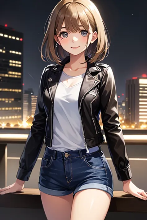 anegasaki nene, shiny chestnut short hair, (brown pretty eyes, sparkling eyes, fine eyes), smiling face, super detailed eyes, highly detailed face, highly detailed eyes, (masterpiece:1.2, best quality), 1 girl, cowboy shot, 



( Masterpiece,  top quality:...