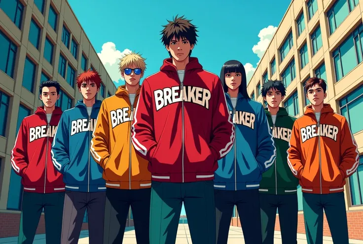 
I want a age gang group in front of the high school with a jacket brand 
Onoshi breaker in Japanese letters.
. avec plusieurs personnage charismatique.
[DVD ]