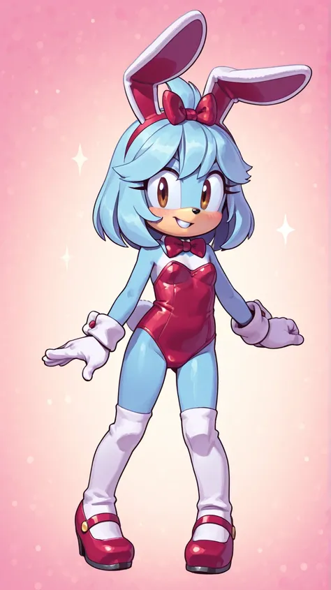 Female furry cute adorable beautiful kawaii nice sassy fancy sara the Bunny sakuraplatinum_illustriousxl sonic idw style evan Stanley detailed anime girlsxl 