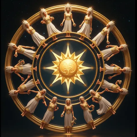 Luxury zodiac circle. 