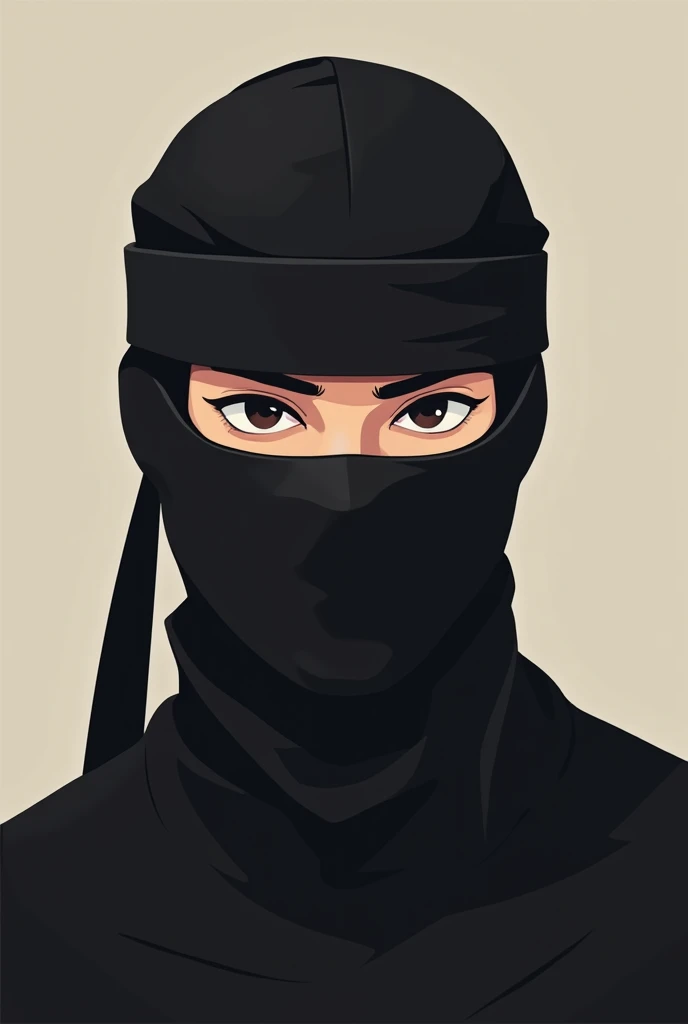 create a vector png plain black ninja head band for cartoon