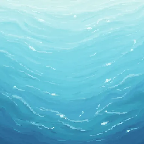 Pixel art, sea water, calm water, flowing, 64px square, seamless