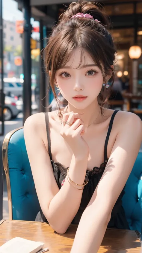  Female Portrait ， Handheld Hip ，Waist，back，露背Waist，Silhouette，SilhouetteWaist， strapless， Dark Hair，Black Rose，blue eyes， Body Print ，bracelet，armchair ，armchair ，skull，Cowhide ，earrings，earrings，mask，Eyeshadow，Eyeshadow，Lip Gloss，Heart，Heartearrings， Leg...