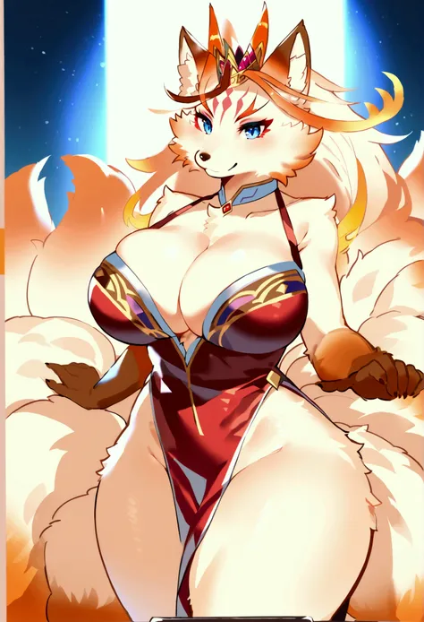 (top quality, best quality, Bogexboog, High-quality illustrations, masterpiece, perfect artwork, cinematic light and shading, 16k, 1080p, uploaded on e621)(kemono, furry, anthro, alone), 1 larger female, (very detailed and perfect body, face, tail, arms, h...