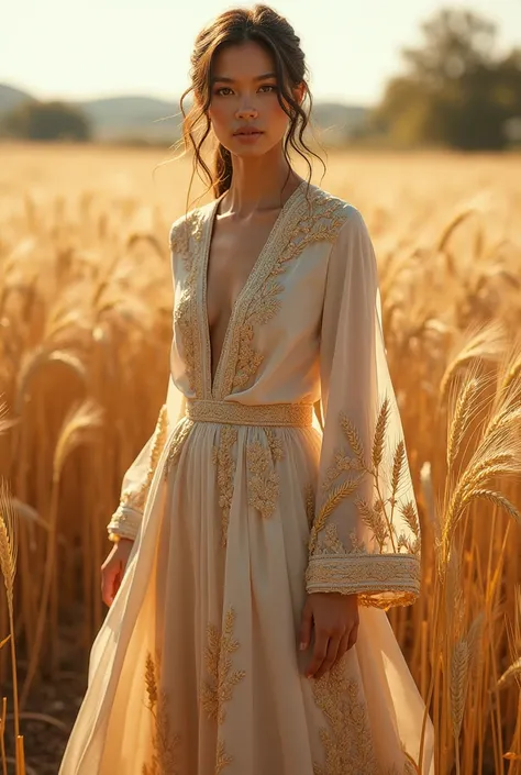 clothing embroidered with wheat grain