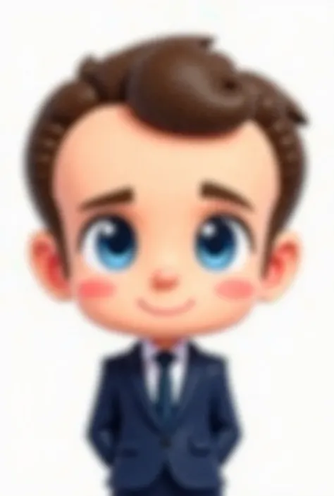 chibi doll blue-eyed Emmanuel Macron