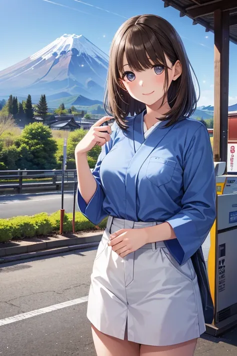 anegasaki nene, shiny chestnut hair, (brown pretty eyes, sparkling eyes, fine eyes), smiling face, super detailed eyes, highly detailed face, highly detailed eyes, (masterpiece:1.2, best quality), 1 girl, cowboy shot, 


Two women standing in a parking lot...