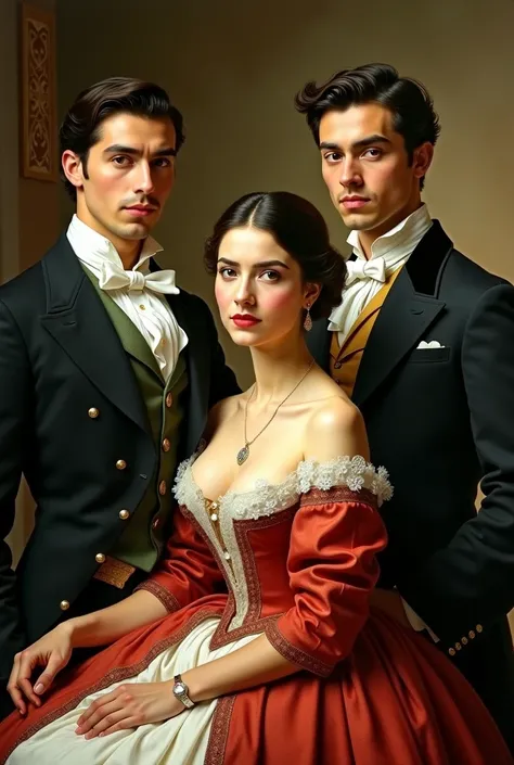 Three handsome brothers made up of two young men and a girl come from a Mexican merchant family in the nineteenth century 