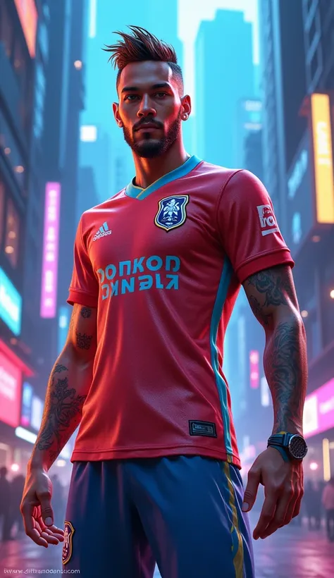 Neymar wearing the FORTNITE jersey as a sign of beauty