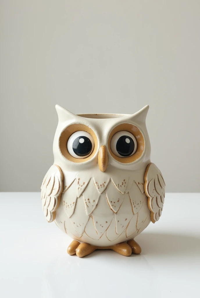 An owl designed pot