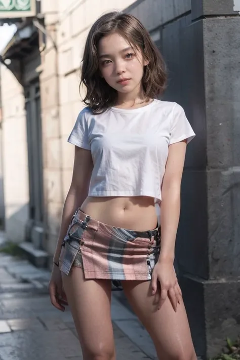 sassy girl (tween) in miniskirt 