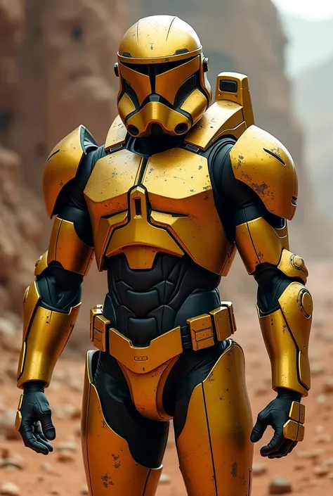 Clone soldier with phase 2 armor in gold 