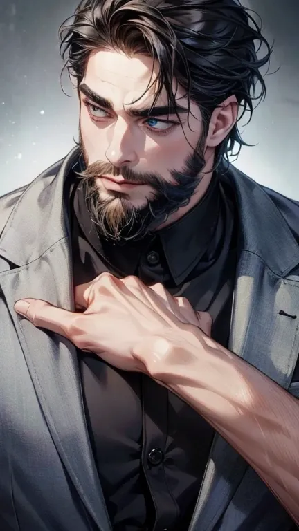 (   best quality,4K,8k,   highres,   masterpiece:1.2),   ultra-detailed   ,(realistic,photorealistic,photo-realistic:1.37),36-year-old man,3 day beard,cute anime ,Portraits,strong,Masculine,   dark hair,sharp jaw,      mesmerizing eyes      ,   perfectly c...