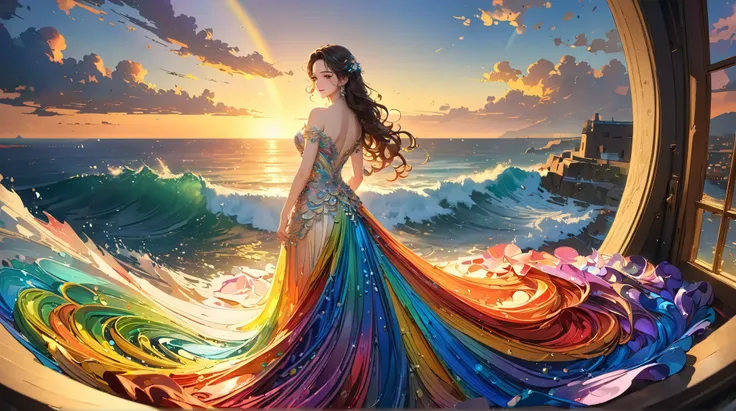 ((  Top Quality)),(  super high resolution),(  very detailed from outside the window),(   detailed explanation  ),((  best CG  )),(  Best Artwork  ), Ultra-precise art,  amazing painting art,(Exquisite art:1.5),  Lady,  wavy hair,  eyes that shine like jew...