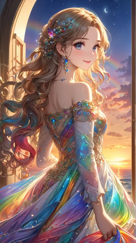 ((  top quality)),(  super high resolution),(  very detailed from outside the window),(   detailed explanation  ),((  best CG  )),(  Best Artwork  ), Ultra-precise art,  amazing painting art,(Exquisite art:1.5),  Lady,  wavy hair,  eyes that shine like jew...