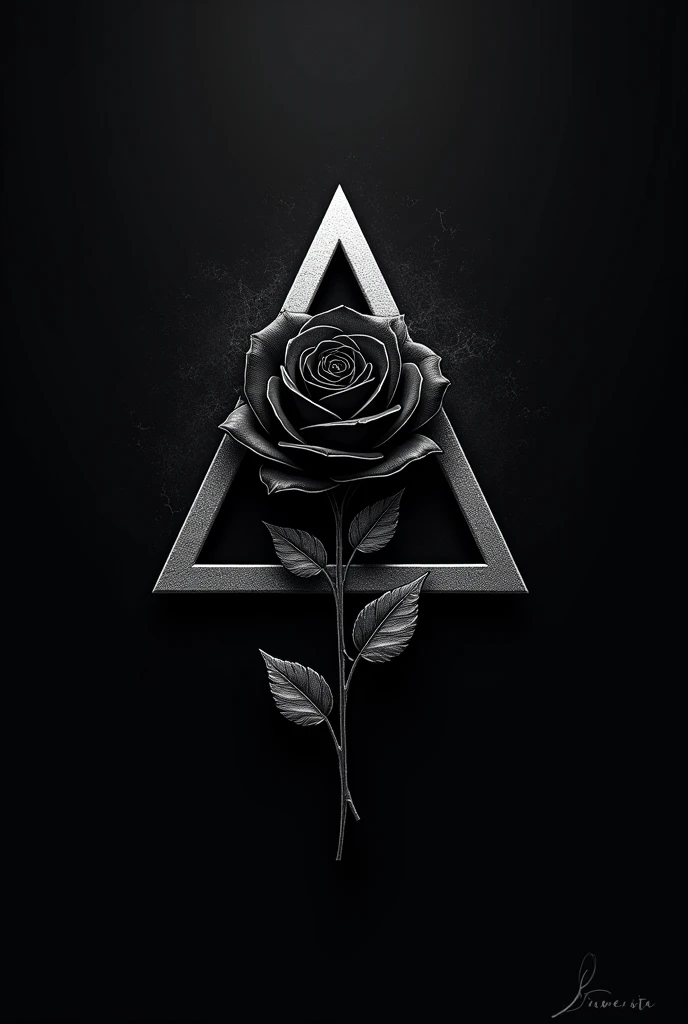 Logo brothers of the council black rose and silver triangle