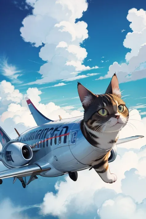 Airplane clouds and cats